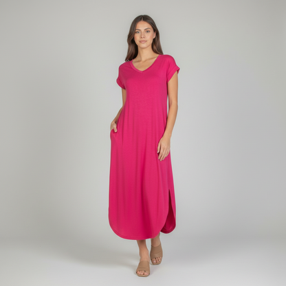 Batwing Pocket Maxi Dress