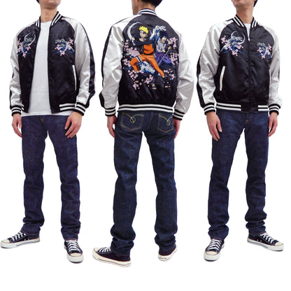 Naruto Jacket Men's Naruto Shippuden Japanese Souvenir Jacket Sukajan 9001821 Black