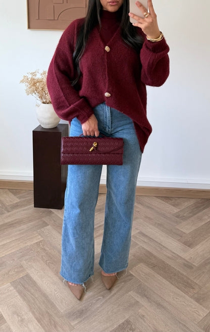 Gilet pull MERIA JSLT28326 I Bordeaux