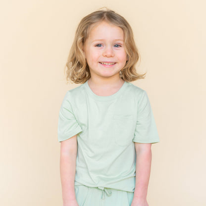 Toddler Crew Neck Tee in Basil