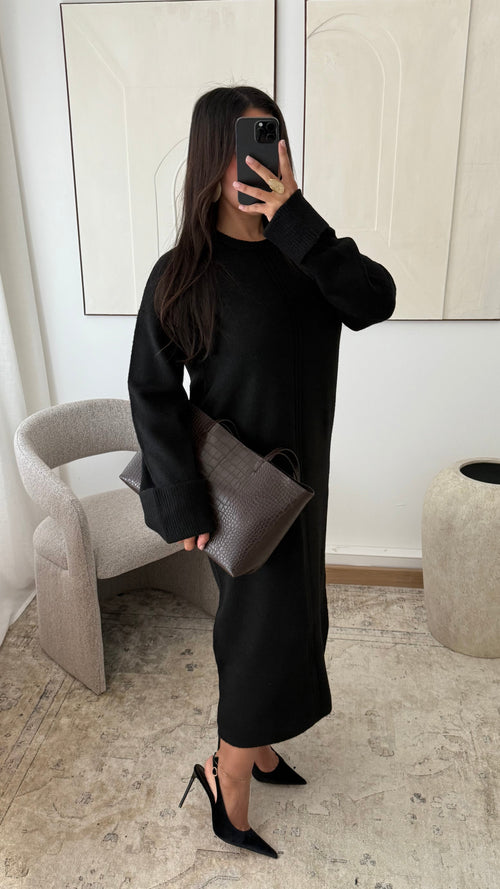 Robe pull épaisse I Noir