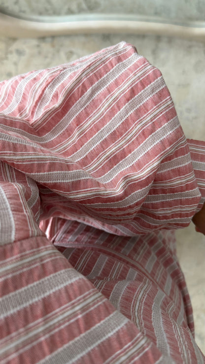 Robe Chemise A Rayures A Nouer I Rose