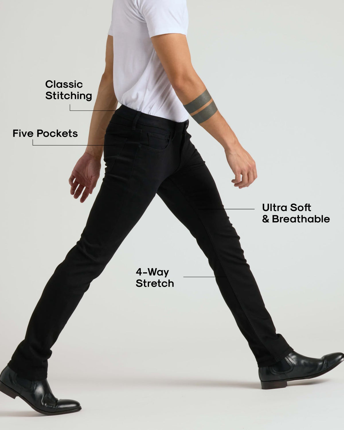 Black Wash Slim Comfort Stretch Jeans