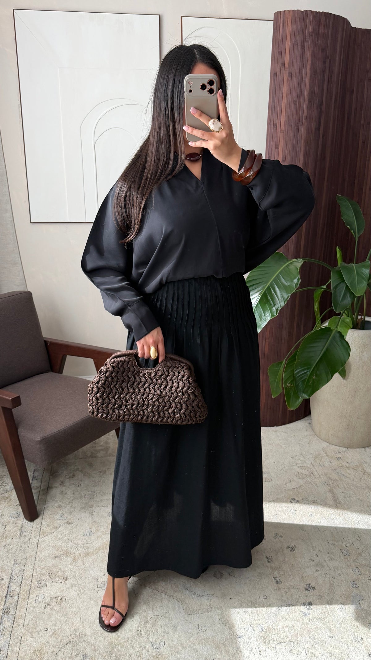 Jupe Doublee En Coton I Noir