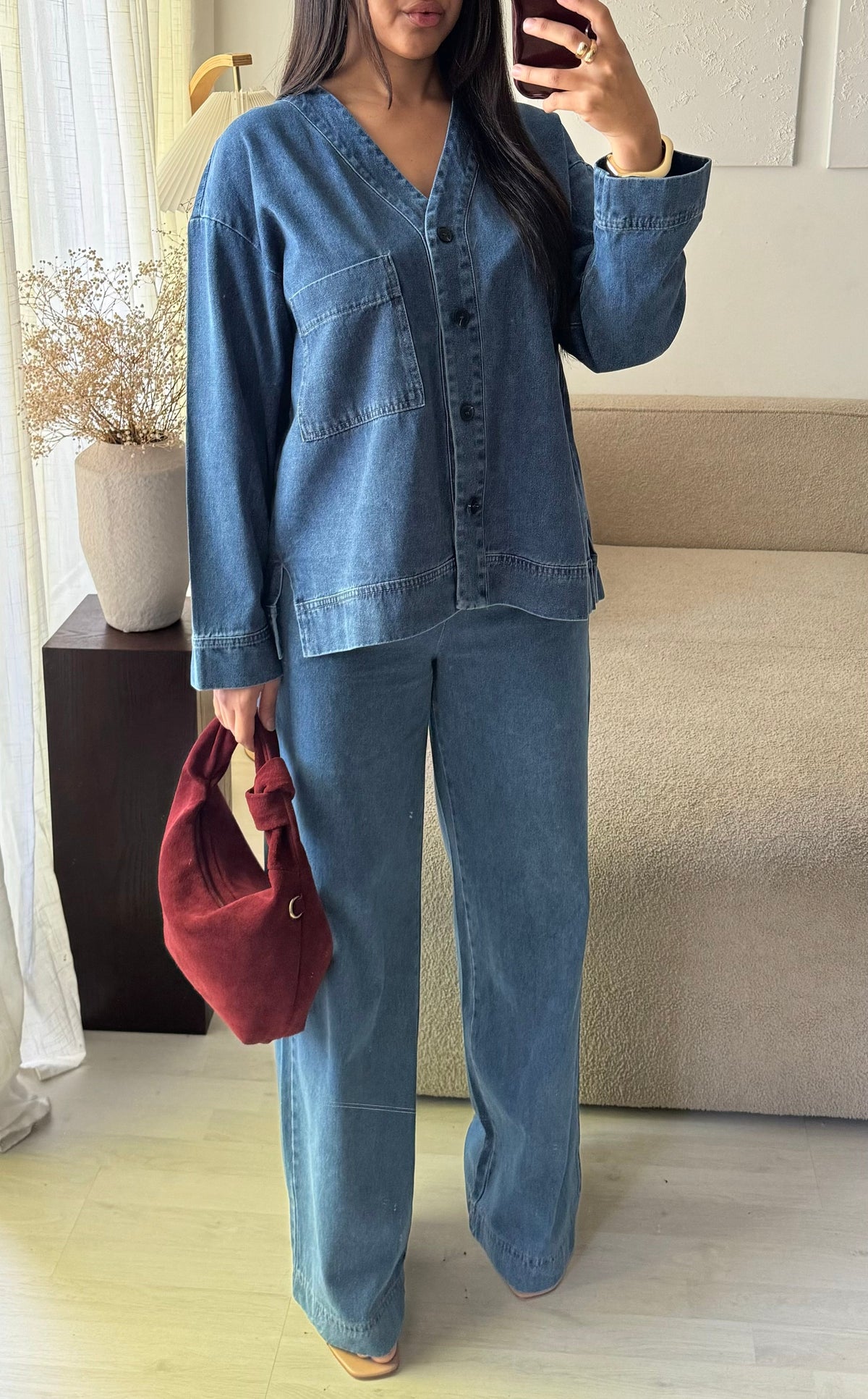 Veste En Jean A Boutons Rm 499 I Bleu Intermediaire