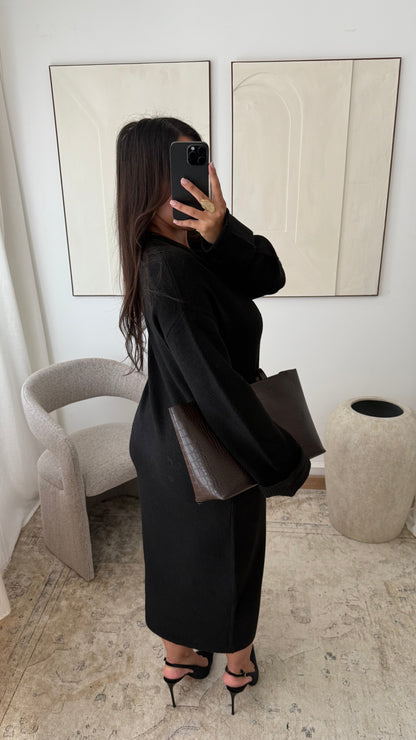 Robe pull épaisse I Noir