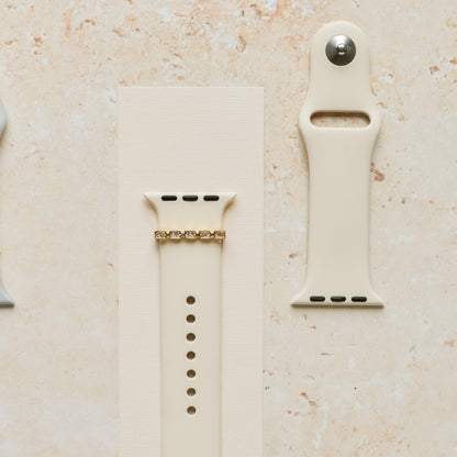 Watch Strap Charm - Gold Diamante Link