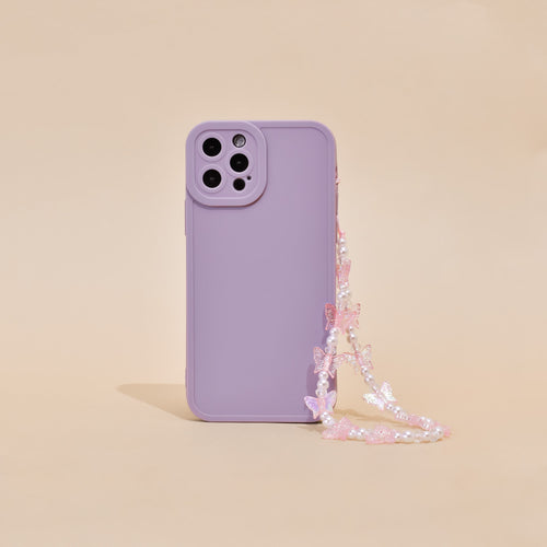 Beaded Phone Strap - Holographic Butterfly