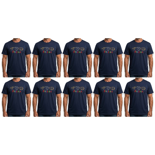 10X Adult Kangaroo Koala Wombat Australian Animals T Shirt Bulk Pack Navy Blue 100 Cotton Souvenir Gift Tee Top