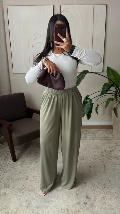 Pantalon Fluide Summer Must Have I Kaki