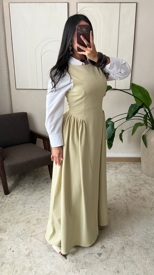 Robe sans manches ELINA I Vert pastel