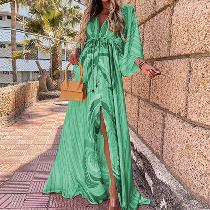 New Vestido Long Sleeve Ladies Loose Peplum Women Fashion