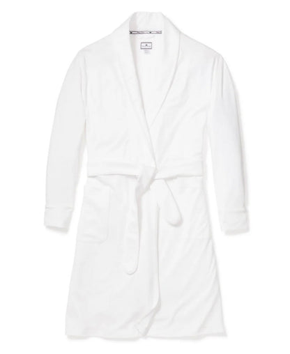 Petite Plume Pima Cotton Robe, White