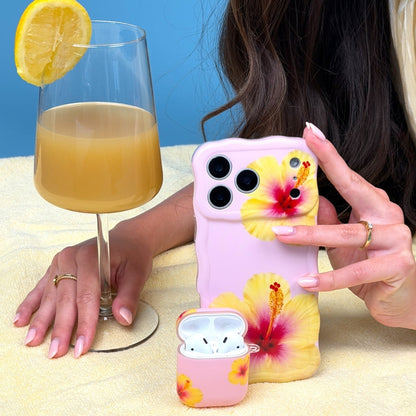 Wavy Phone Case - Hibiscus Crush