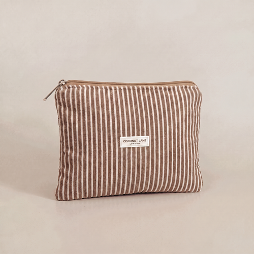 Mini Towel Everything Pouch - Chestnut Stripes
