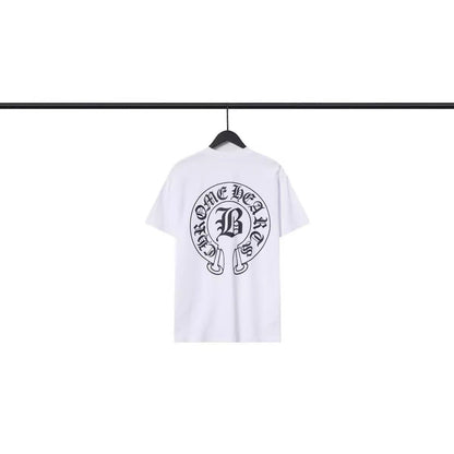 Chrome Heart T Shirts Sanskrit Cross Print Loose Short Sleeve T-Shirt