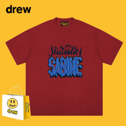 Drew T-shirts Smiley Letter Printed T-shirt