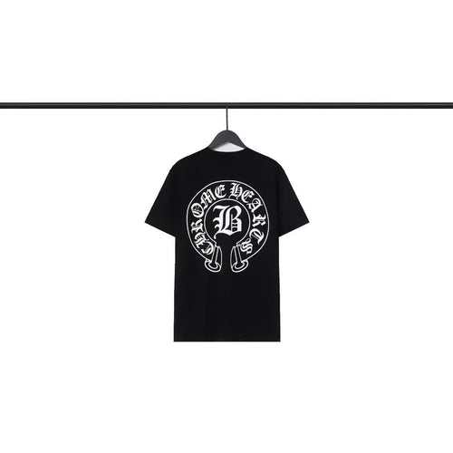 Chrome Heart T Shirts Sanskrit Cross Print Loose Short Sleeve T-Shirt