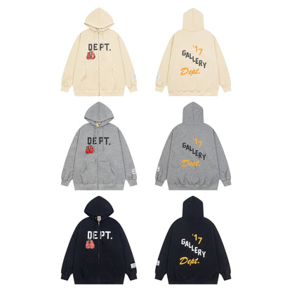 Gallery Dept Hoodie Loose Casual Cardigan Hoodie