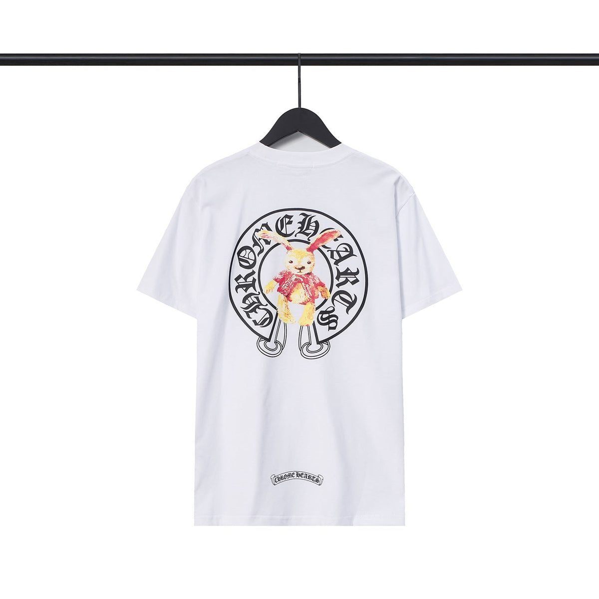 Chrome Heart T Shirts Croix Cross Leather Printed Short Sleeve T-Shirt