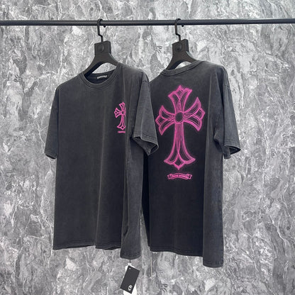 Chrome Heart T Shirts Sanskrit Cross Short Sleeve