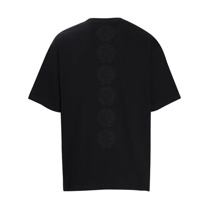 Chrome Heart T Shirts Crowe Cross Print Short Sleeve T-Shirt Loose