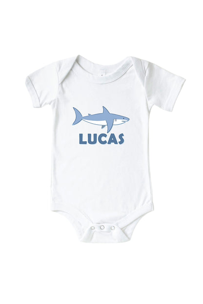 Personalized Fin Friends Graphic Bodysuit & Kids Tee | White