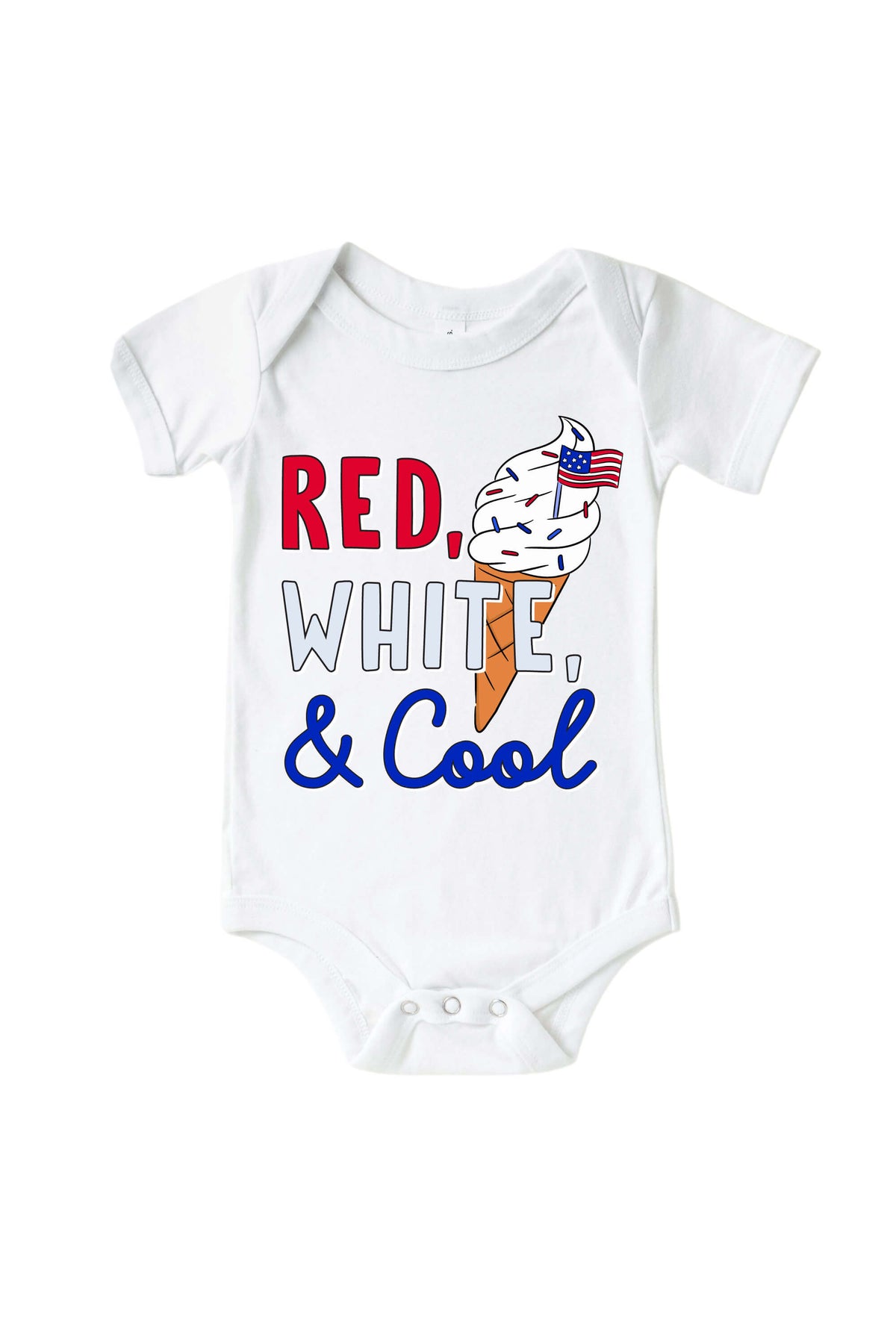 Red, White & Cool Graphic Bodysuit & Kids Tee | White