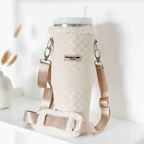Tumbler Carry Case - Quilted Cream