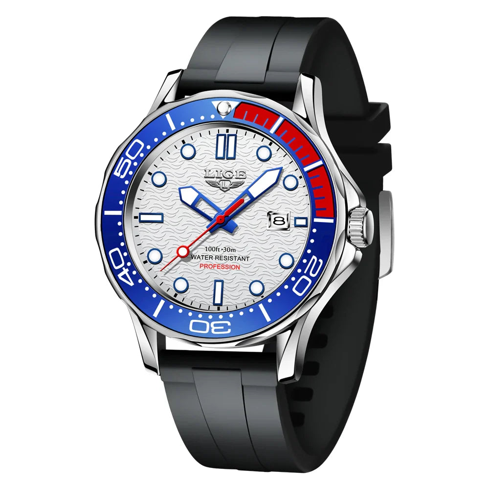 2026 LIGE New Business Mens Watches Top Brand Luxury Dive Watch For Men Waterproof Date Clock Sport Watch Relogio Masculino+Box