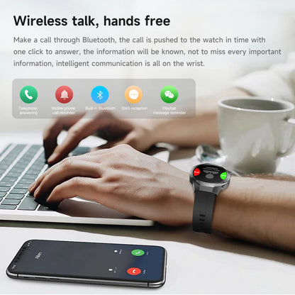 2026 Watch 5 Pro GPS Track Compass Smart Watch Men 360*360 AMOLED Screen NFC BT Call Waterproof Health Monitor Man Smartwatches