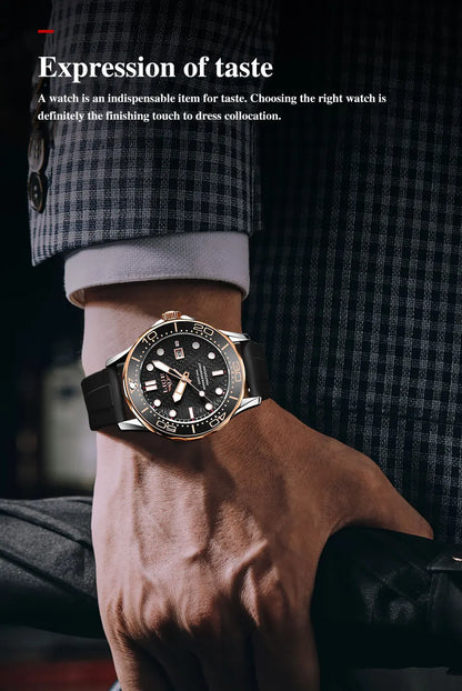 2026 LIGE New Business Mens Watches Top Brand Luxury Dive Watch For Men Waterproof Date Clock Sport Watch Relogio Masculino+Box