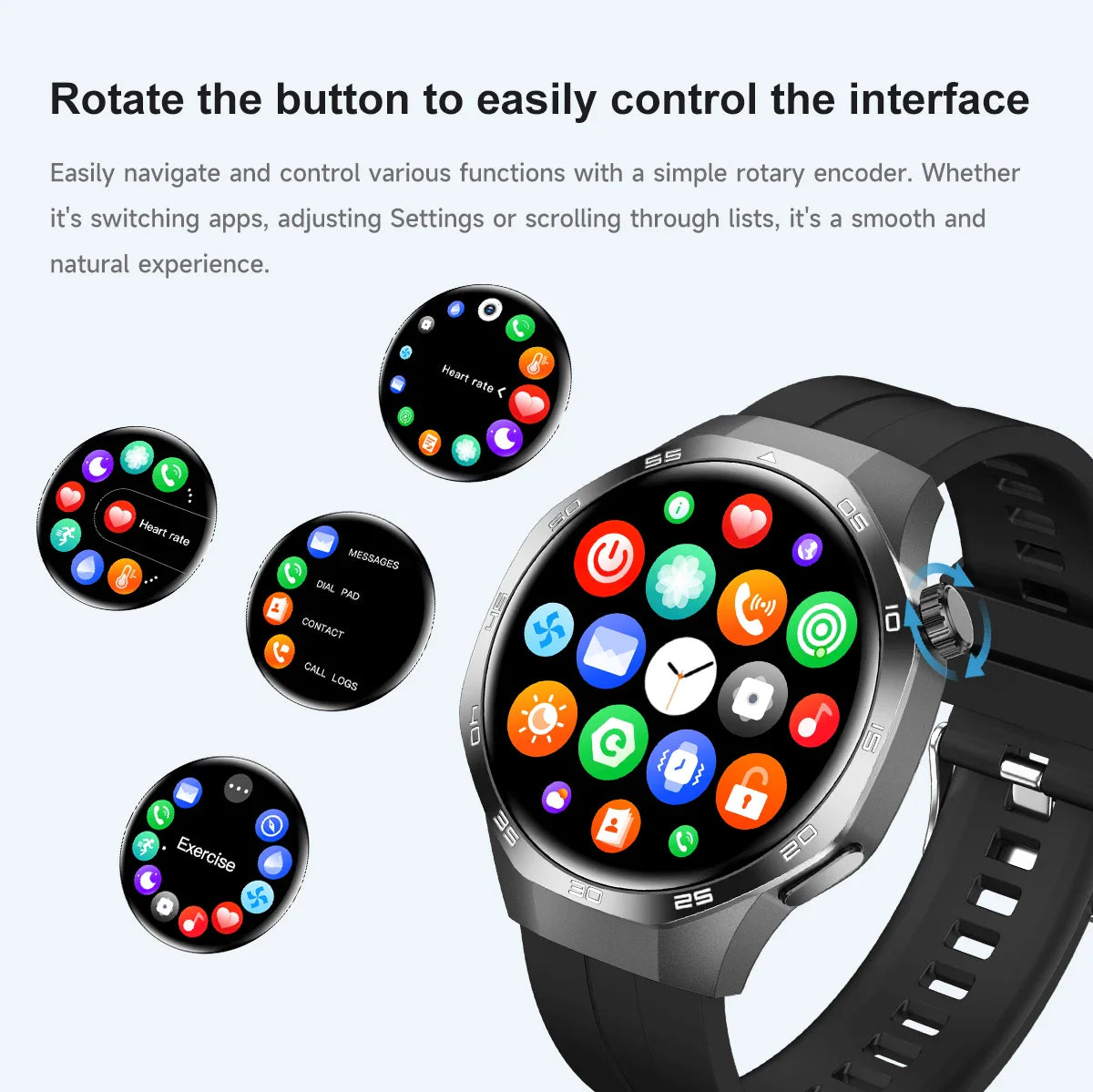 2026 Watch 5 Pro GPS Track Compass Smart Watch Men 360*360 AMOLED Screen NFC BT Call Waterproof Health Monitor Man Smartwatches