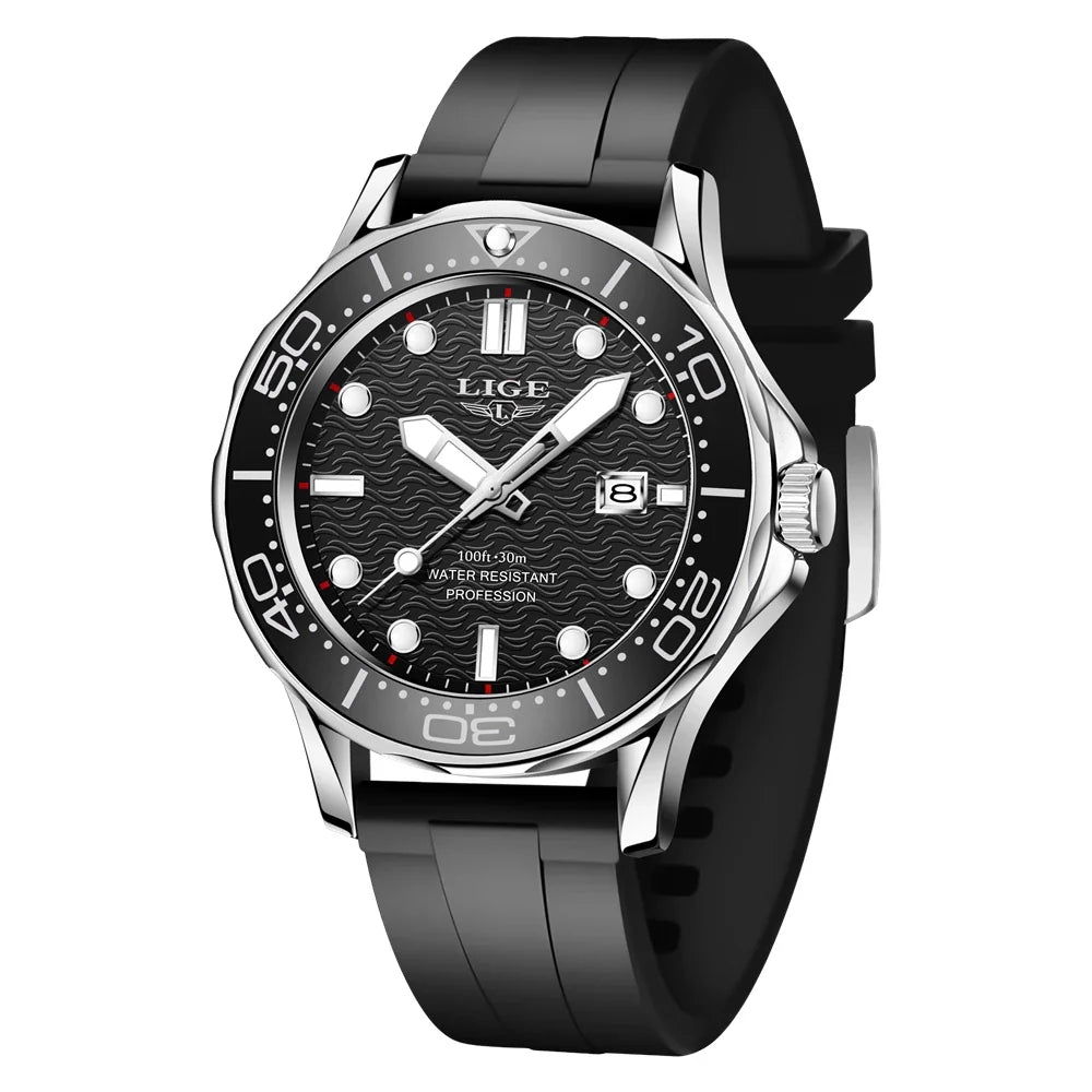 2026 LIGE New Business Mens Watches Top Brand Luxury Dive Watch For Men Waterproof Date Clock Sport Watch Relogio Masculino+Box