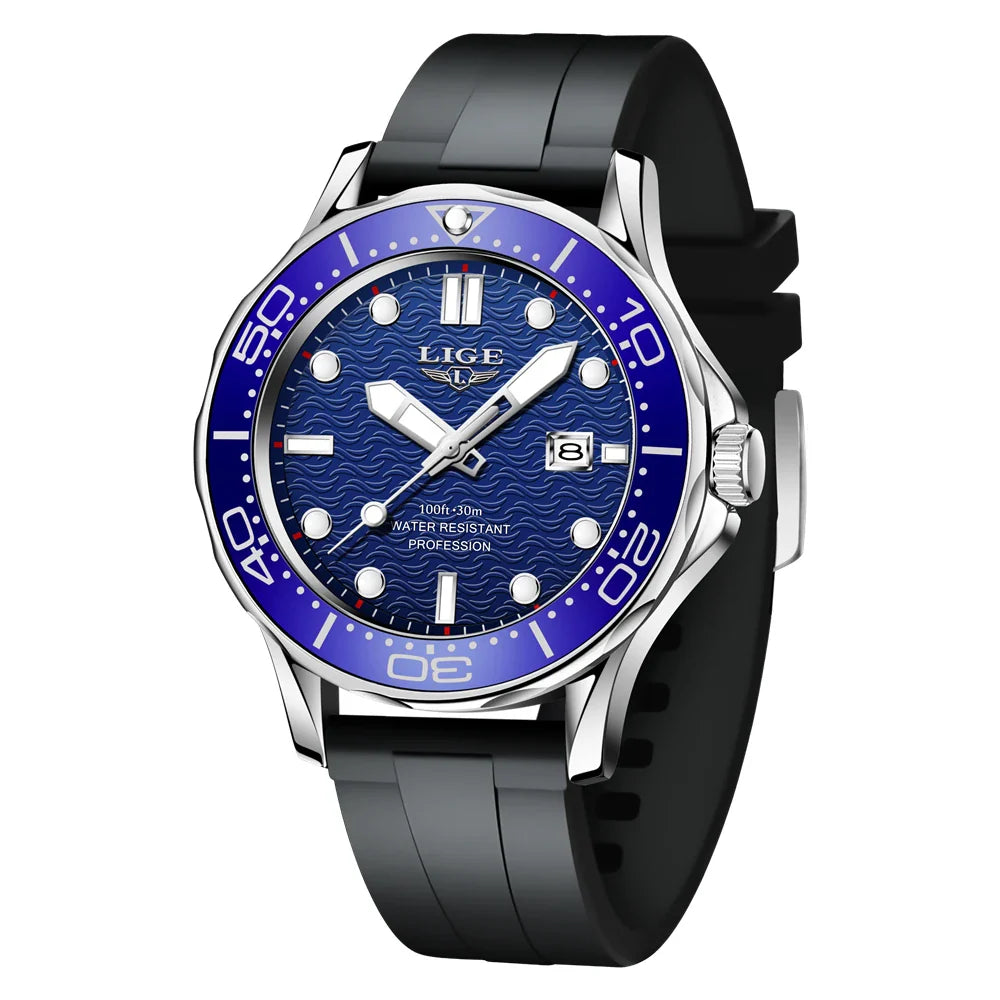 2026 LIGE New Business Mens Watches Top Brand Luxury Dive Watch For Men Waterproof Date Clock Sport Watch Relogio Masculino+Box