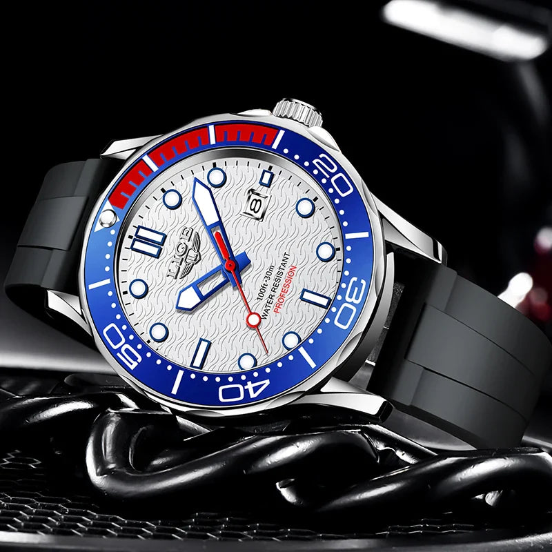 2026 LIGE New Business Mens Watches Top Brand Luxury Dive Watch For Men Waterproof Date Clock Sport Watch Relogio Masculino+Box