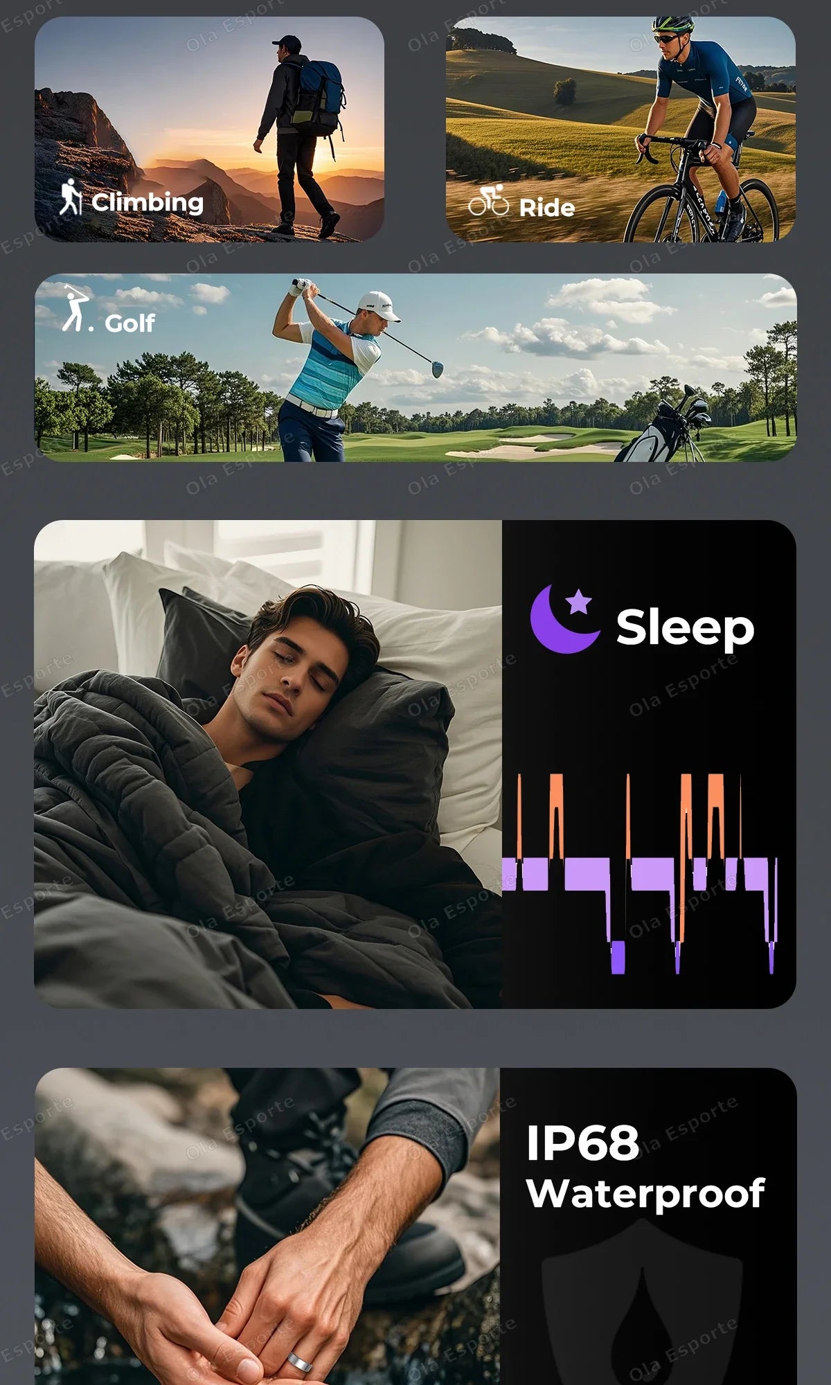 2026 New Smart Ring Heart Rate Blood Pressure Sleep Monitoring Motion Tracking IP68 Waterproof Men Women Smart Ring Holiday Gift