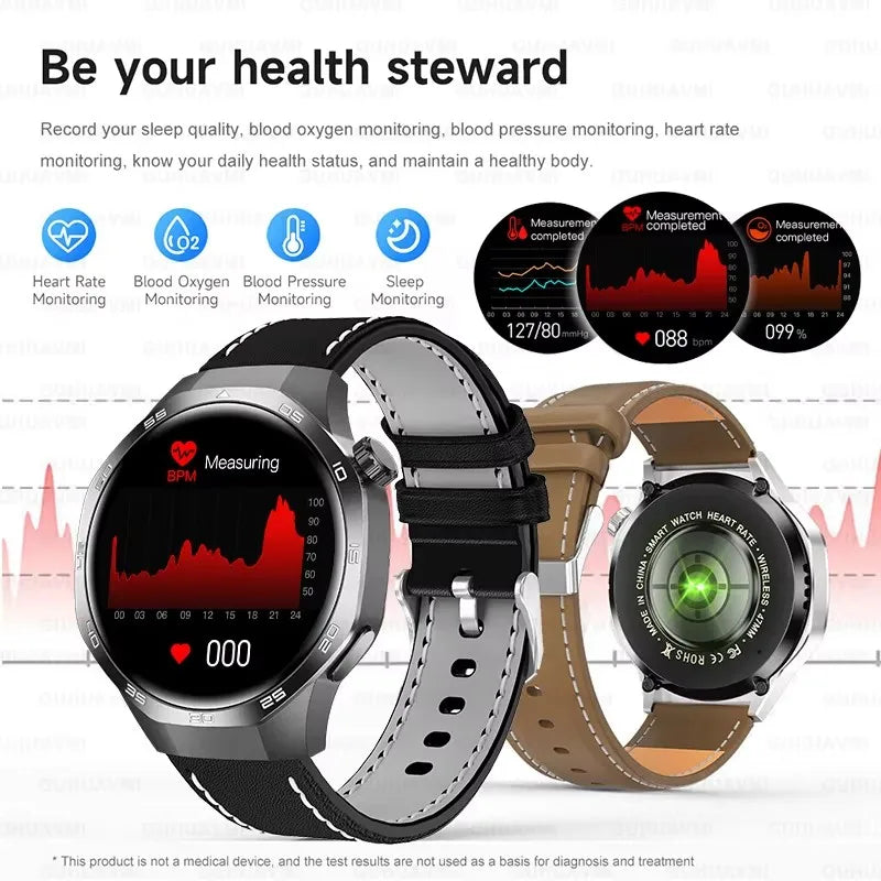 2026 Watch 5 Pro GPS Track Compass Smart Watch Men 360*360 AMOLED Screen NFC BT Call Waterproof Health Monitor Man Smartwatches