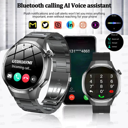 2026 Watch 5 Pro GPS Track Compass Smart Watch Men 360*360 AMOLED Screen NFC BT Call Waterproof Health Monitor Man Smartwatches