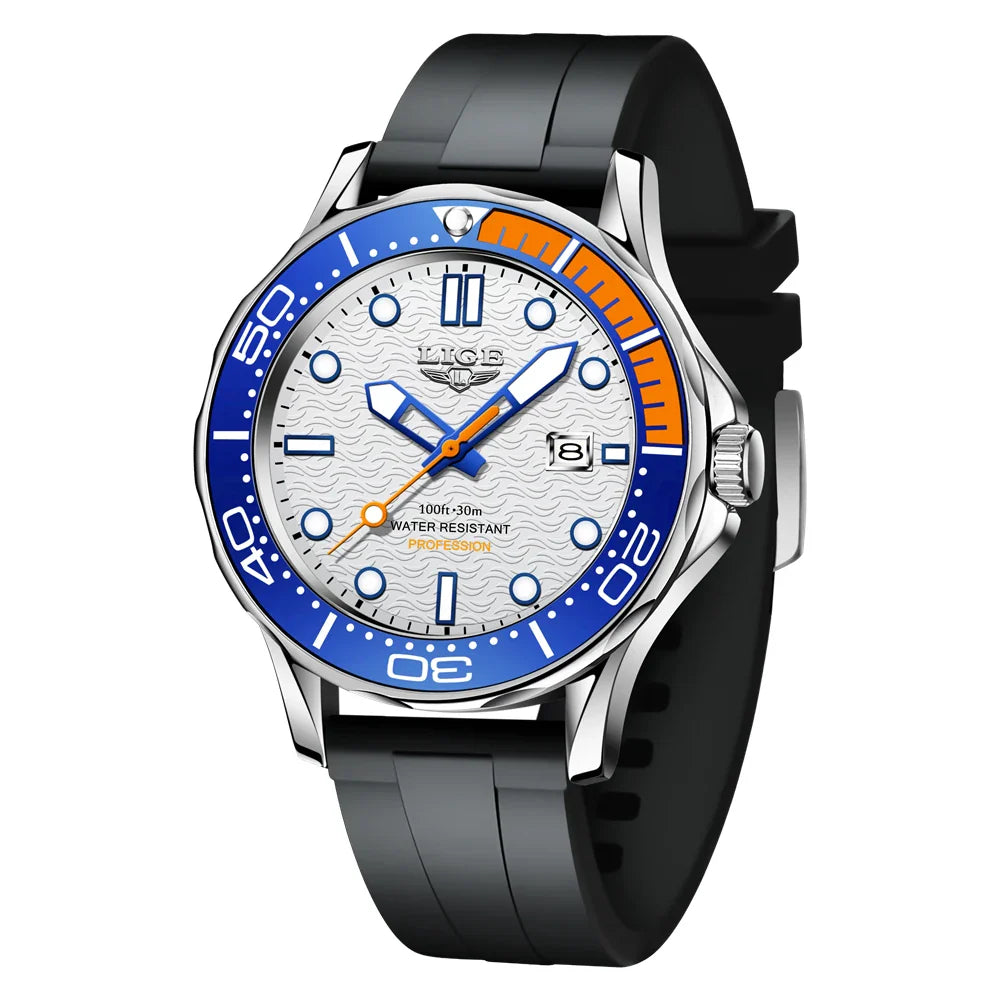 2026 LIGE New Business Mens Watches Top Brand Luxury Dive Watch For Men Waterproof Date Clock Sport Watch Relogio Masculino+Box