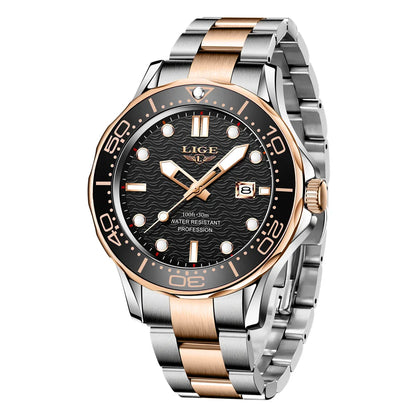 2026 LIGE New Business Mens Watches Top Brand Luxury Dive Watch For Men Waterproof Date Clock Sport Watch Relogio Masculino+Box