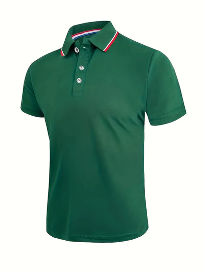 2025 Hot Sale Men's Summer Casual Breathable Comfortable Polo Shirt Men's Solid Color High Quality Short Sleeve T-Shirt