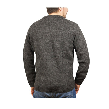 100 Shetland Ragg Wool V Neck Knit Jumper Pullover Mens Sweater Knitted