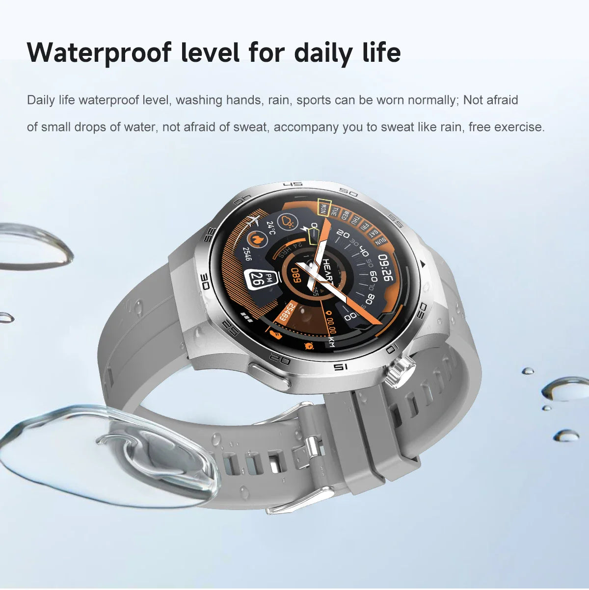 2026 Watch 5 Pro GPS Track Compass Smart Watch Men 360*360 AMOLED Screen NFC BT Call Waterproof Health Monitor Man Smartwatches