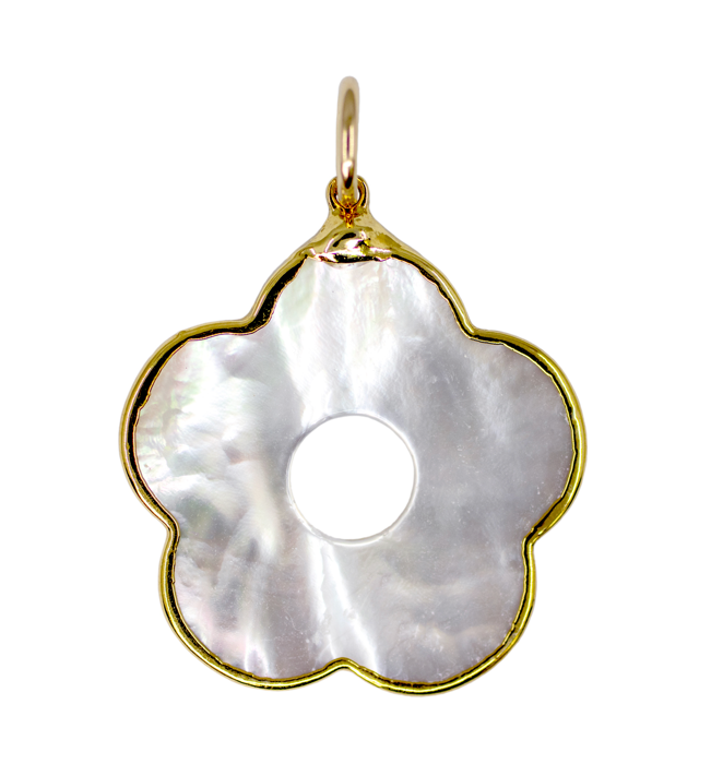 Cristina V. Mother of Pearl Pansy Charm