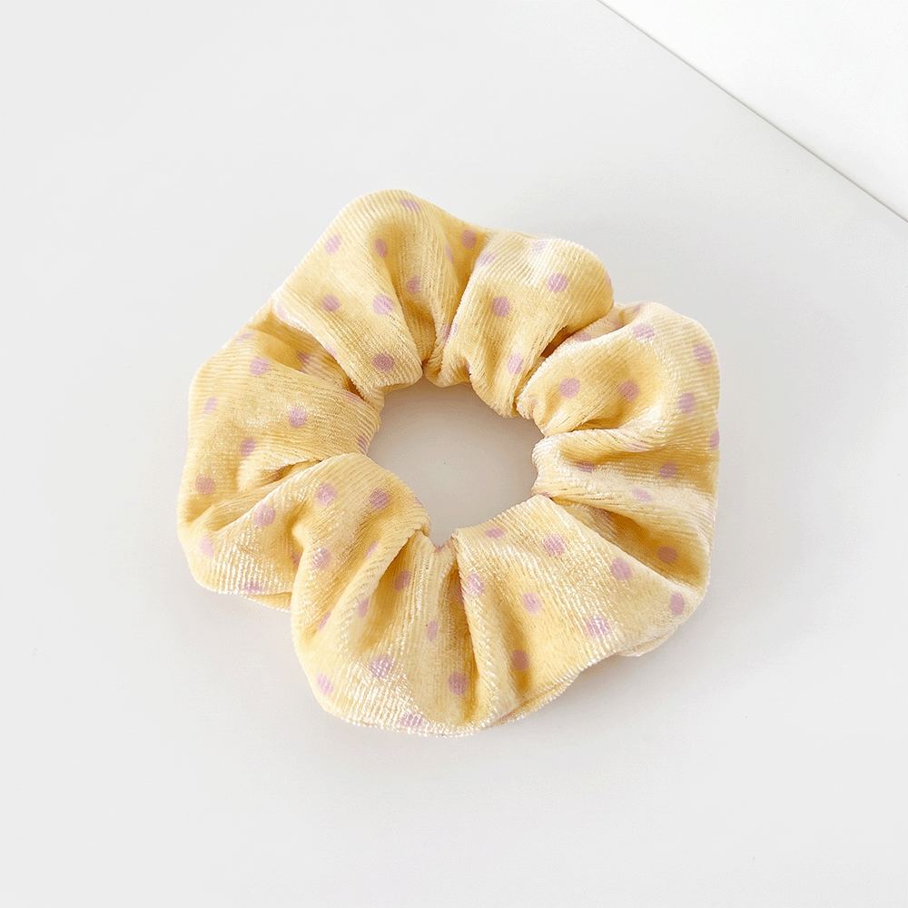 Scrunchie - Butter Blush Polka Dot