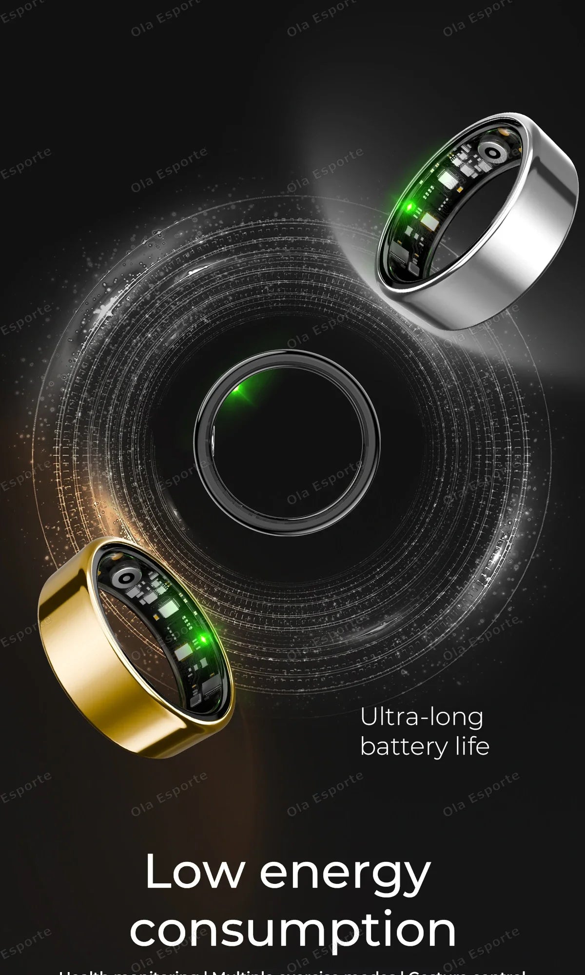 2026 New Smart Ring Heart Rate Blood Pressure Sleep Monitoring Motion Tracking IP68 Waterproof Men Women Smart Ring Holiday Gift
