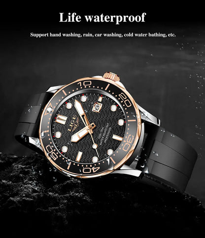 2026 LIGE New Business Mens Watches Top Brand Luxury Dive Watch For Men Waterproof Date Clock Sport Watch Relogio Masculino+Box