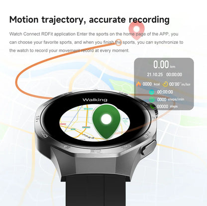 2026 Watch 5 Pro GPS Track Compass Smart Watch Men 360*360 AMOLED Screen NFC BT Call Waterproof Health Monitor Man Smartwatches
