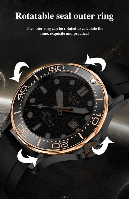 2026 LIGE New Business Mens Watches Top Brand Luxury Dive Watch For Men Waterproof Date Clock Sport Watch Relogio Masculino+Box